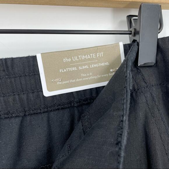 Chicos Black linen blend crop pants size Small - Picture 9 of 10